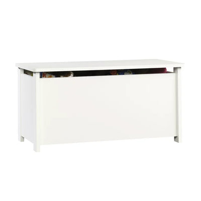 Sauder Beginnings Hinged Safety Top Wooden Toy Chest/Bench, Soft White Finish**New in box**