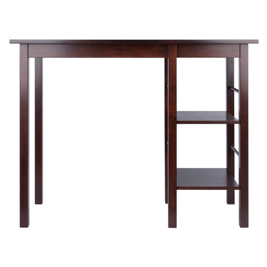 Winsome Wood Egan Breakfast Kitchen Island with Shelves, Walnut Finish**New in Box**