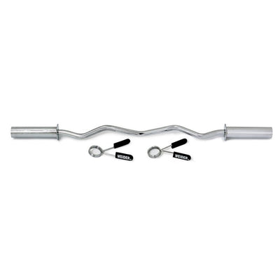 Weider Olympic Curl Bar with Partially-Knurled Grip and 310 lb. Maximum Load Weight**New in Box**