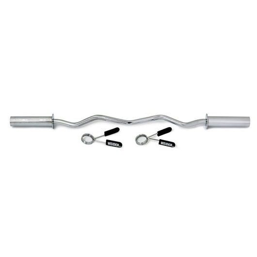 Weider Olympic Curl Bar with Partially-Knurled Grip and 310 lb. Maximum Load Weight**New in Box**