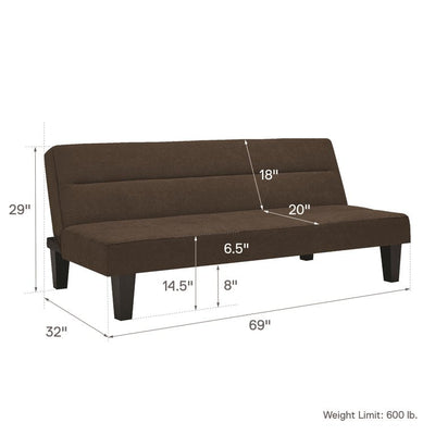 !!!REDUCED!!! DHP Kebo Futon with Microfiber Cover, Brown!! NEW AND ASSEMBLED!!