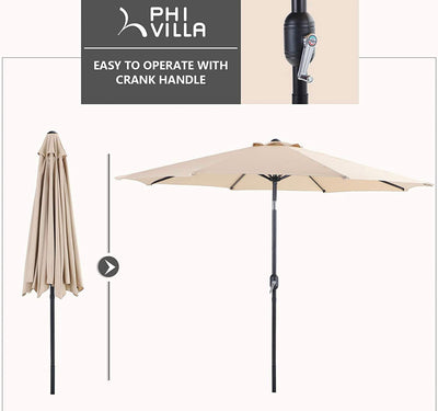 PHI VILLA 9ft Patio Umbrella(new in the box)