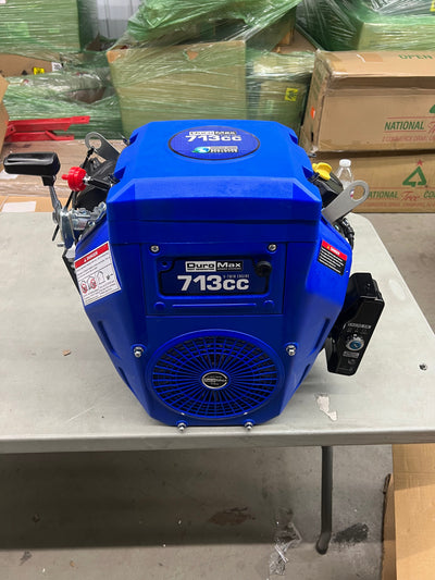 DuroMax XP23HPE 713cc V-Twin Electric Start Gas Powered 50 State Approved, Multi-Use Engine, XP23HPE, Blue- NEW OUT OF BOX!!! (Minor crack on air filter cover)