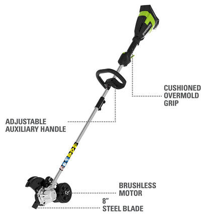 Greenworks 40V 8" Brushless Edger, 5.0Ah USB Battery and Charger Included!! NEW IN BOX!!