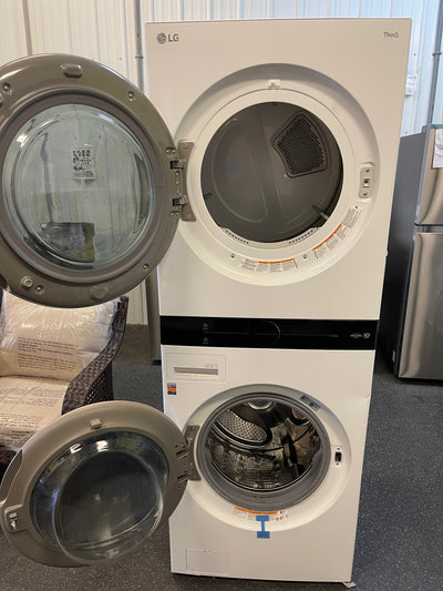 LG WashTower Electric Stacked Laundry Center with 4.5-cu ft Washer and 7.4-cu ft Dryer ENERGY STAR- HANDYMAN’S SPECIAL! BRAND NEW-     WASHER WORKS GREAT - BUT DRYER DIGITAL PANEL WILL NOT COME ON OR WORK - NEEDS REPAIR -