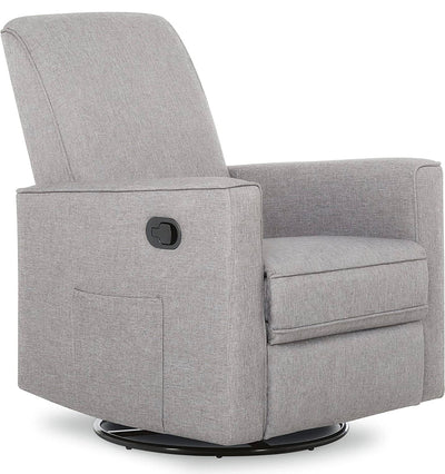 SET OF 2 Evolur Raleigh Upholstered Plush Seating Glider Swivel, Rocker, Recliner, Glider for Nursery in Light Grey, Greenguard Gold Certified, Modern Nursery Recliner, Environmentally Conscious Glider, Set of 2!! NEW OUT OF BOX!!