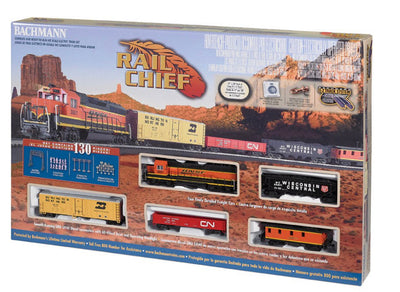 Bachmann Trains HO Scale Rail Chief, BNSF Freight Ready to Run Electric Train Set!! NEW IN BOX!!