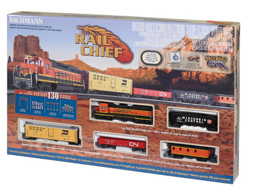 Bachmann Trains HO Scale Rail Chief, BNSF Freight Ready to Run Electric Train Set!! NEW IN BOX!!
