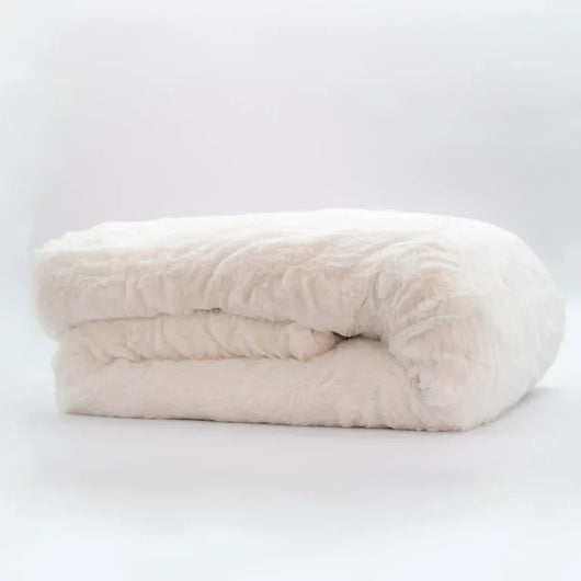 Tranquility Faux Fur 12lb Weighted Blanket with Washable Cover**New in box**