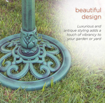 Alpine Corporation 28-Inch Outdoor Plastic Garden Bird Bath, Green- NEW IN BOX!!!!