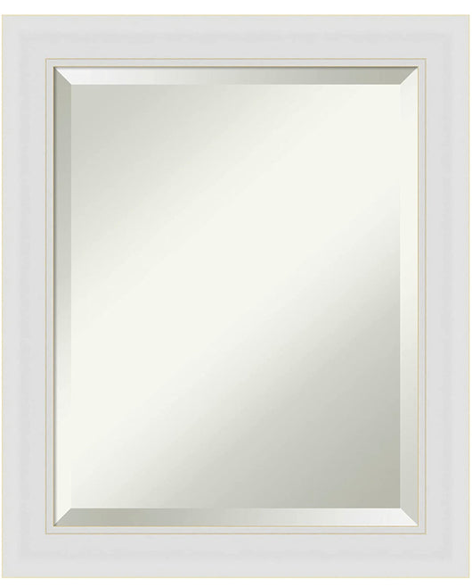 Amanti Art Flair Soft White Narrow Wall Mounted Mirror, Glass Size 16x20 (new out of the box)