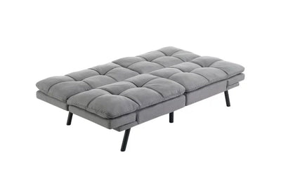 !!REDUCED!! Mainstays Memory Foam Futon, Gray Faux Suede- NEW AND ASSEMBLED!!!