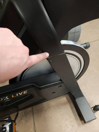 Magnetic Resistance Stationary Exercise Bike with LCD monitor (new and assembled with small scratch- photos shown)
