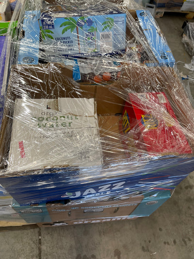 GROCERY AND BEVERAGE PALLET- number 8760     most - if not all items - have good expiration dates      $99 after automatic 20 percent discount at checkout