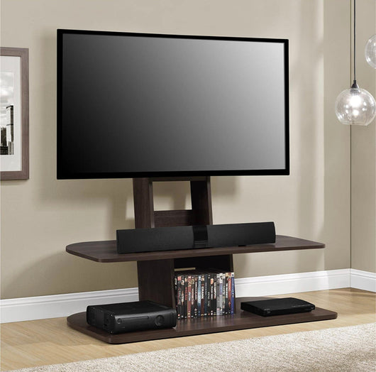 Ameriwood Home Galaxy TV Stand with Mount for TVs up to 65" Wide, Espresso- NEW IN BOX! (Minor scratch from shipping)