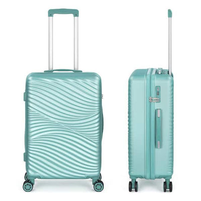 HIKOLAYAE Catalina Waves Nested Hardside Luggage Set in Elite Mint, 3 Piece - TSA Compliant- brand new set