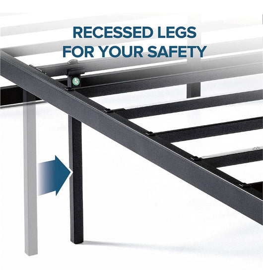 ZINUS Abel Metal Platform Bed Frame / Mattress Foundation with Steel Slat Support / No Box Spring Needed / Easy Assembly, Queen- NEW IN BOX!!!