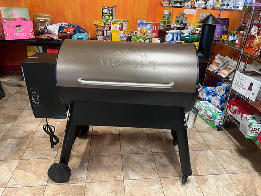 Traeger Pellet Grills Pro 34 Wood Pellet Grill and Smoker, Bronze- NEW AND ASSEMBLED, PELLET BOX IS DENTED FROM SHIPPING BUT STILL WORKS PERFECTLY FINE!!