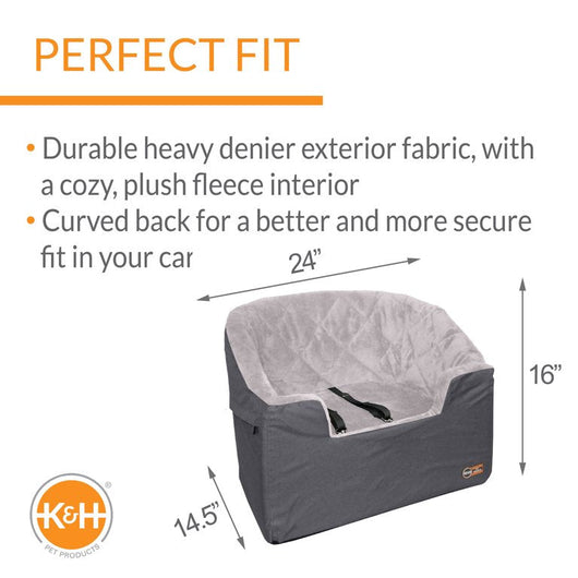 K&H Pet Products Bucket Car Booster Seat, Gray, Large**New in box**