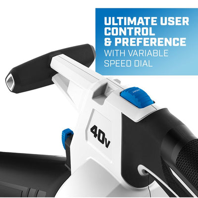 HART 40-Volt Cordless Leaf Vacuum Kit, (1) 4.0Ah Lithium-Ion Battery- used - works great