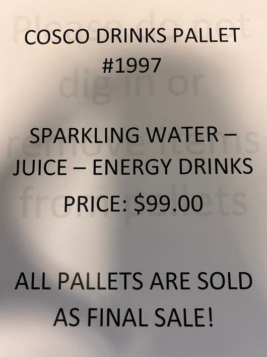 C-STCO BEVERAGE/SPARKLING WATER PALLET #1997     NUMBER 1997