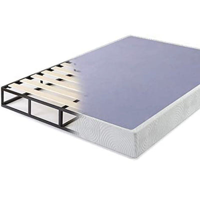 ZINUS Metal Box Spring with Wood Slats /7.5 Inch Mattress Foundation / Sturdy Steel Structure / Easy Assembly, Queen- NEW IN BOX!!!