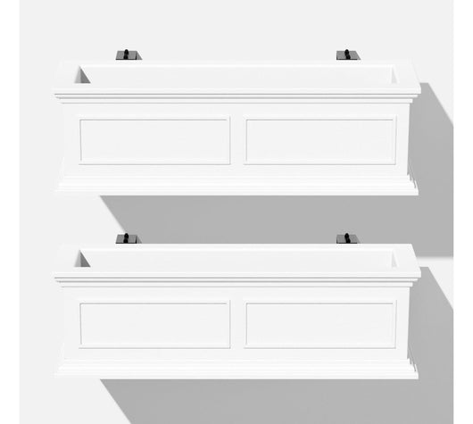 Brixton 36”x11”x11” White Window Boxes Set of 2 (new in the box)