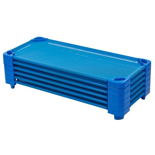 ECR4Kids Stackable Kiddie Cot, Children?s Naptime Cot, Ready-to-Assemble, 6-Pack - Blue**New in Box**