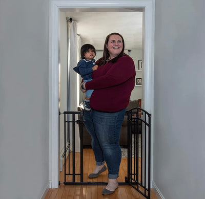Summer Multi-Use Decorative Extra Tall Walk-Thru Baby Gate, Fits Openings 28.5-48 Inch (Pack of 1), Black Metal, for Doorways and Stairways, 36" Tall Baby and Pet Gate, Black, One Size- NEW IN BOX!!!