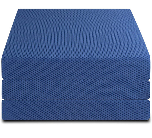 Olee Sleep 4 inch Tri-Folding Memory Foam Topper (Blue) Single- NEW IN BOX!!!!