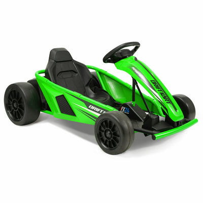 Hyper Toys 24V Go Kart Ride On, Green   brand new - assembled-  has shipping damage to plastic underneath  but works fine