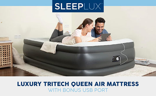 SLEEPLUX Durable Inflatable Air Mattress with Built-in Pump, Pillow and USB Charger**New in box**