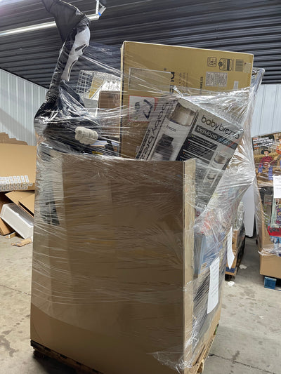 Jumbo liquidation pallet load number 8763  7 ft tall