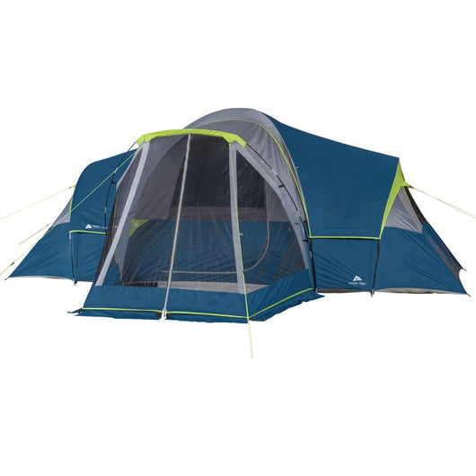 Ozark Trail 10-Person Family Camping Tent, with 3 Rooms and Screen Porch**New**