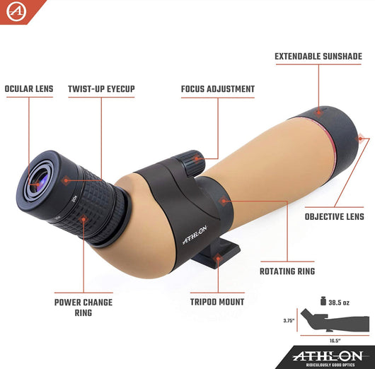 Athlon Optics Talos 20-60x80 Spotter Scope , Black- NEW IN BOX!!!