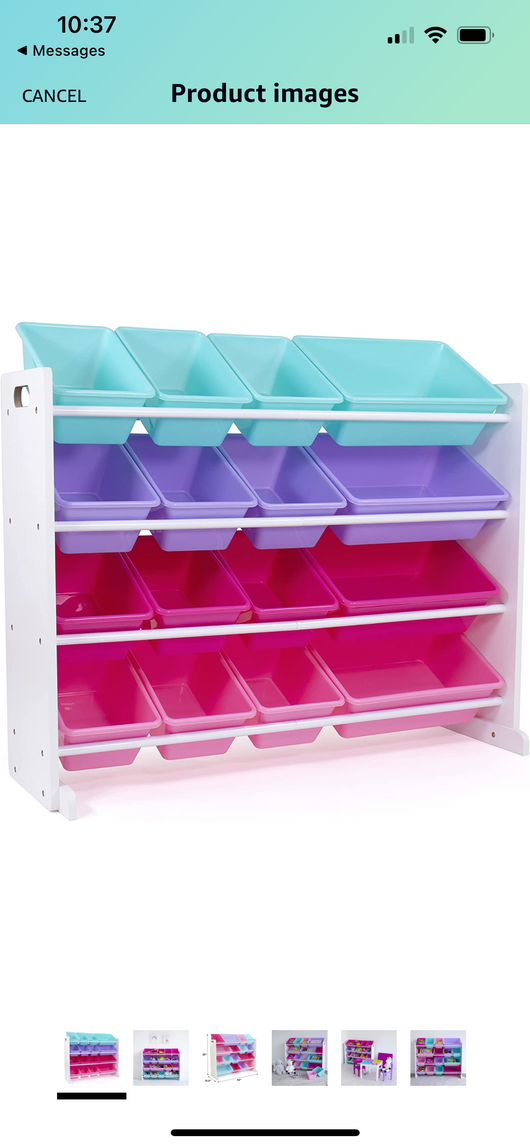 Humble Crew, White/Blue/Pink/Purple Extra-Large Toy Organizer, 16 Storage Bins- NEW IN BOX!!!!