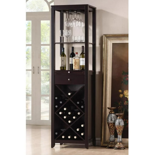 Baxton Studio Austin Wine Tower, Brown**New in box**