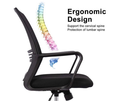 Smugdesk Manager's Chair with Swivel & Lumbar Support, 270 lb. Capacity, Black- NEW AND ASSEMBLED!!!