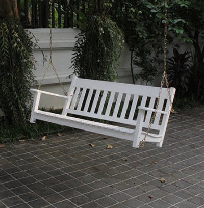 Better Homes & Gardens Delahey Outdoor White Porch Swing- NEW IN BOX!!!