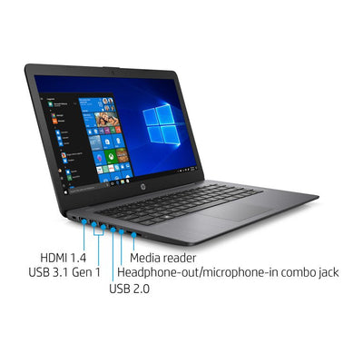 HP Stream 14" Celeron 4GB/64GB Laptop-Brilliant Black- new in the box !