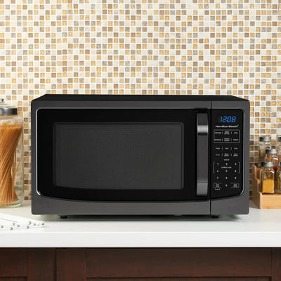 Hamilton Beach 1.6 Cu. Ft. Black Stainless Steel Countertop Microwave Oven!! **New in box**