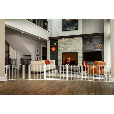 Regalo 192 inch Wide Double Door Super Wide Baby Gate and 8-Panel Play Yard, White, 4-in-1**New in box**