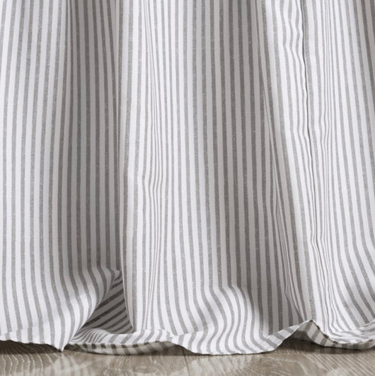 Lush Decor Ticking Stripe Ruffle Detail Bedspread, Full, Gray, 3-Pc Set- NEW IN BAG!!!