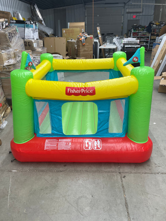 FISHER PRICE 69'' X 68'' X 53'' BOUNCESATIONAL BOUNCER WITH BUILT-IN PUMP**Used very few times**