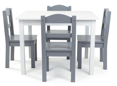 Humble Crew Gray Playroom in a Box, Kids Book Rack  & 5pc Table and Chair Set, Gray/White!! NEW IN BOX!!