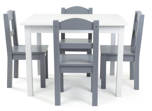 Humble Crew Gray Playroom in a Box, Kids Book Rack  & 5pc Table and Chair Set, Gray/White!! NEW IN BOX!!