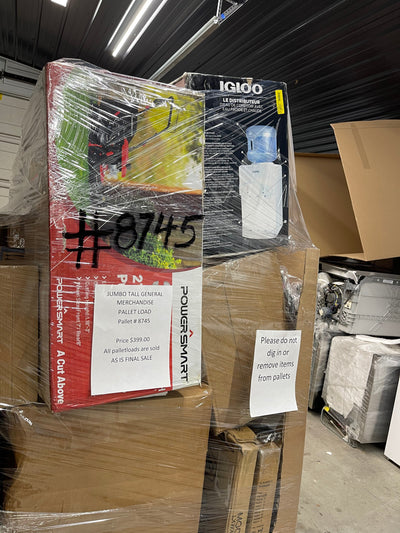 Jumbo huge liquidation pallet- over 7 ft tall ! Pallet number 8745