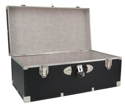 Seward Trunks 25 Gallon Wood, Plastic and Metal Trunk with Lock, Black!! - BRAND NEW!!