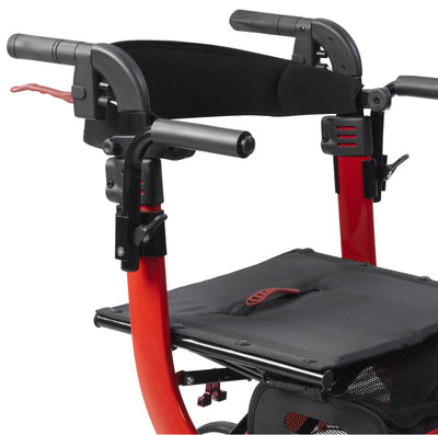 Drive Nitro Duet 4 Wheel Rollator/ Transport Chair, Red!! NEW OUT OF BOX!!