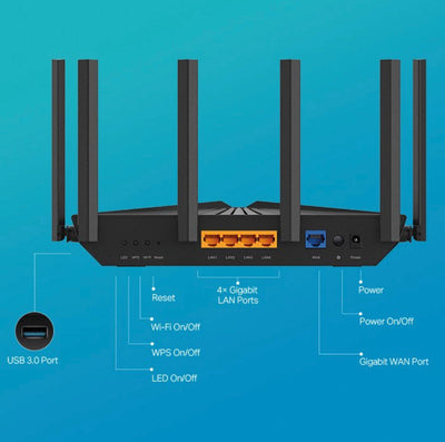 TP-Link 6-Stream Dual-Band WiFi 6 Wi-Fi Router | Up to 4.4 Gbps Speeds | Upgrade Any Home Internet- NEW IN BOX!!!!